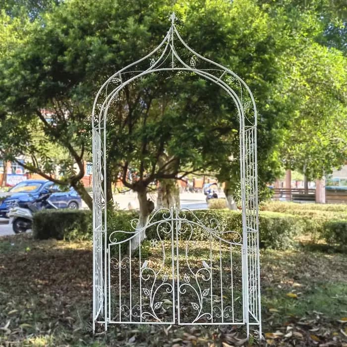 Arche de jardin décorative en fer forgé, en métal, pour l'extérieur