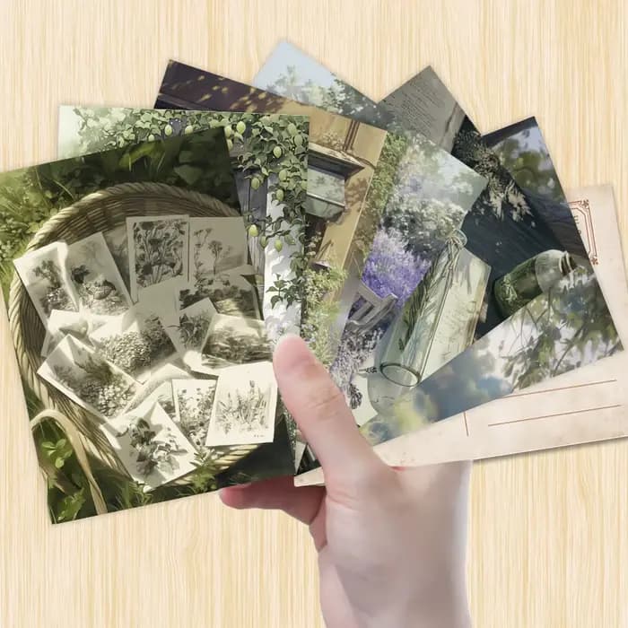 32 pièces, cartes postales de jardin d'herbes vintage