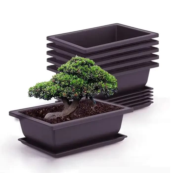 Pot de fleur en plastique
