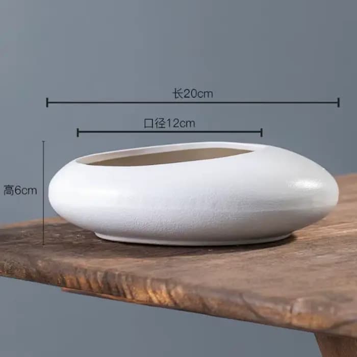 Poterie grossière bonsaï Vase vert Pot de plante hydroponique
