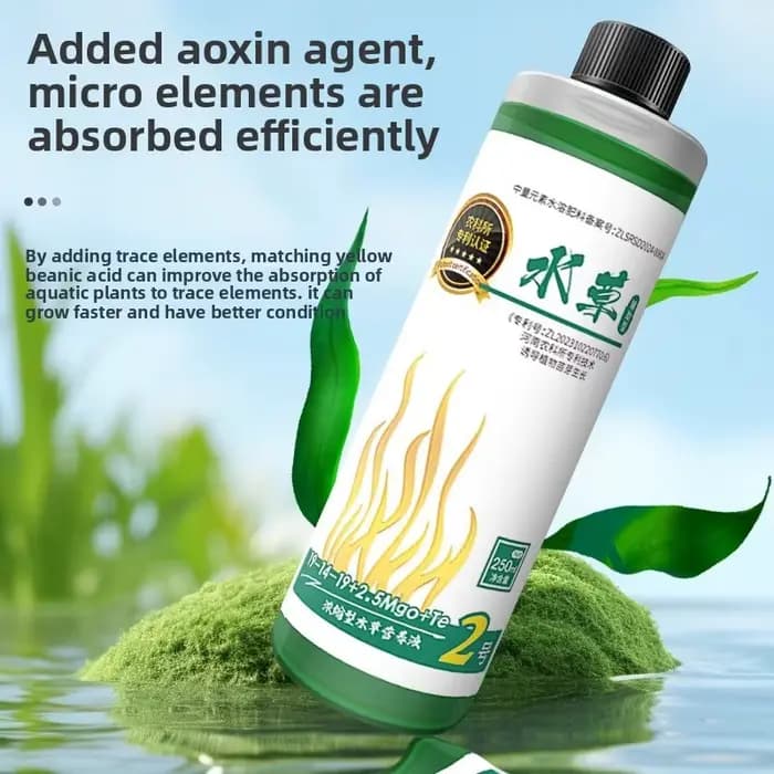 Engrais pour plantes d'aquarium – Nutrition complète de liquide et de substrat pour chars plantés – Idéal pour les plantes aquatiques en mousse, tige et tapis
