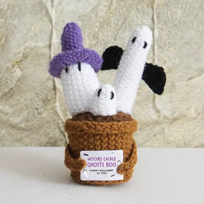 Pot de plantes en Crochet Cactus