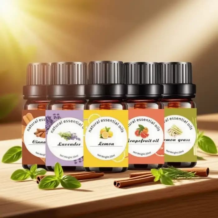 Top huiles essentielles par pur arôme 10 ml (eucalyptus, lavande, encens, sauge, bois de santal) pour humidificateur diffuseur de savon bricolage