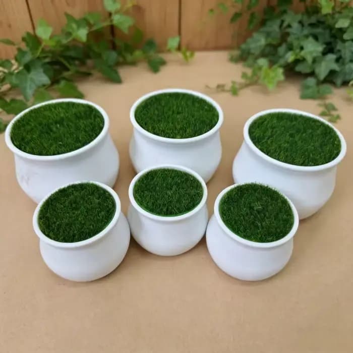 Pots de fleurs en plastique blanc