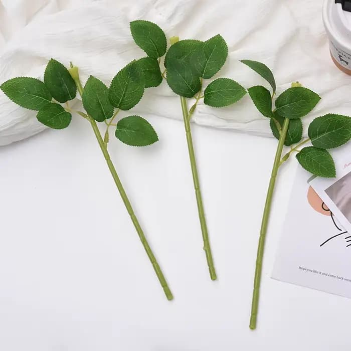 Tige de fleur verte artificielle
