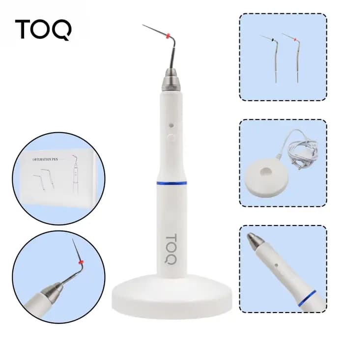 Stylo d'obturation dentaire sans fil, système de remplissage du Canal radiculaire + 2 embouts, coupe-Gutta-percha dentaire à chauffage rapide en 3 secondes