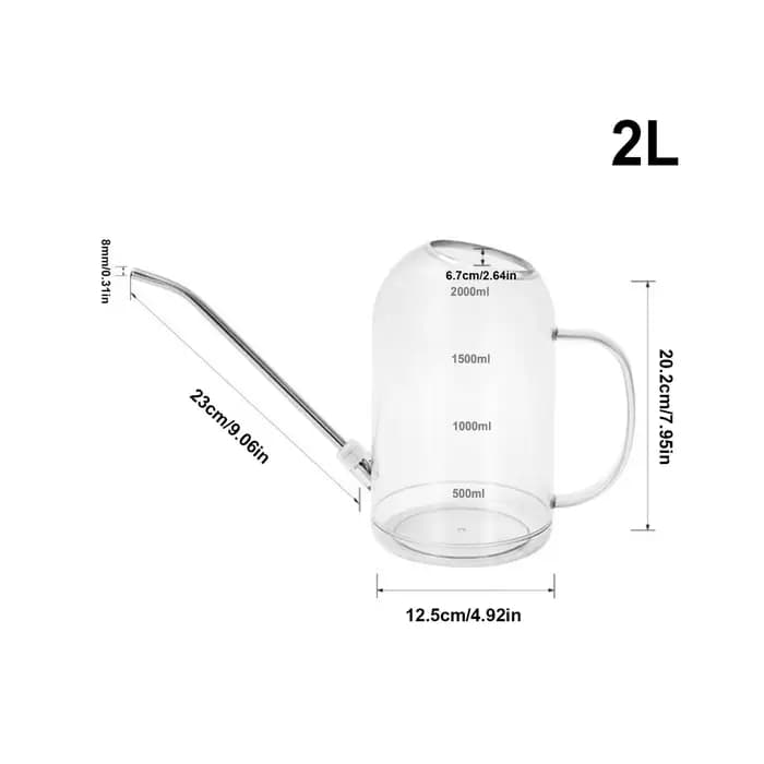Arrosoir pour plantes d'intérieur 2L à long bec, fournitures de jardinage pour la pelouse, la véranda, l'aménagement paysager et Noël