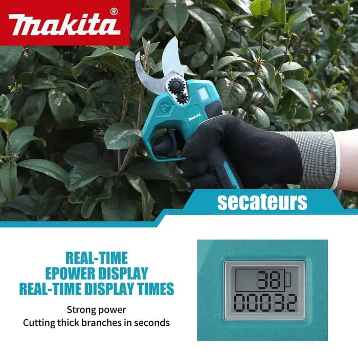Sécateur de jardin Makita 18V, outil professionnel sans fil, ciseaux d'électricien, cisailles de taille, outils de découpe sans fil