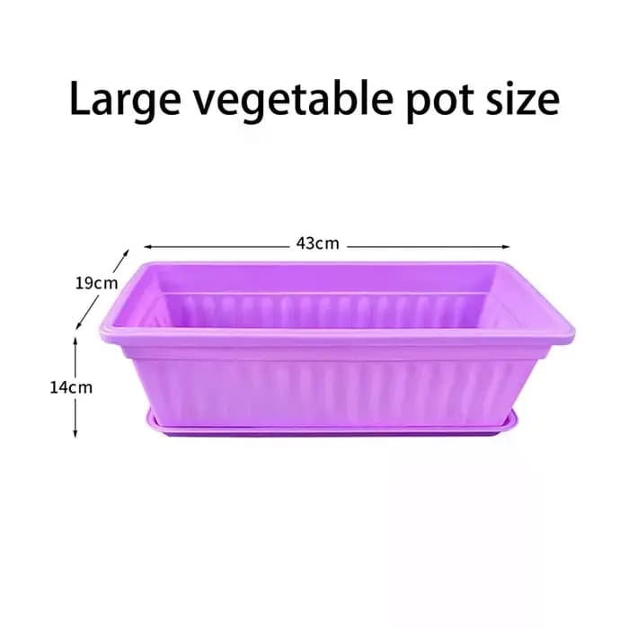 Pots de fleurs rectangulaires en plastique respirant