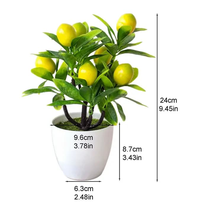 Arbre citron artificiel en pot