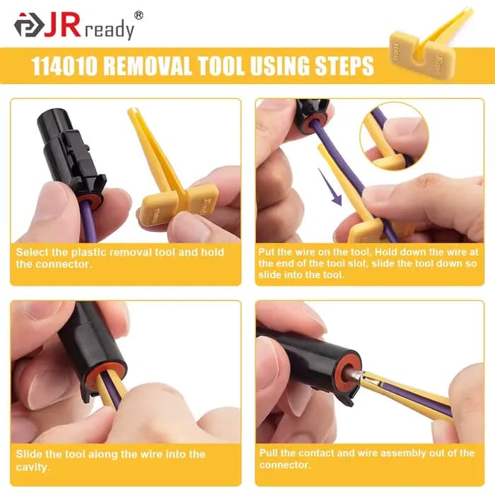 JRready – outil d'extraction de broches pour Contacts solides/ estampillés, Instrument de retrait de bornes pour connecteur Deutsch DT/DTM/DTP/HDP/DRC,RT1B