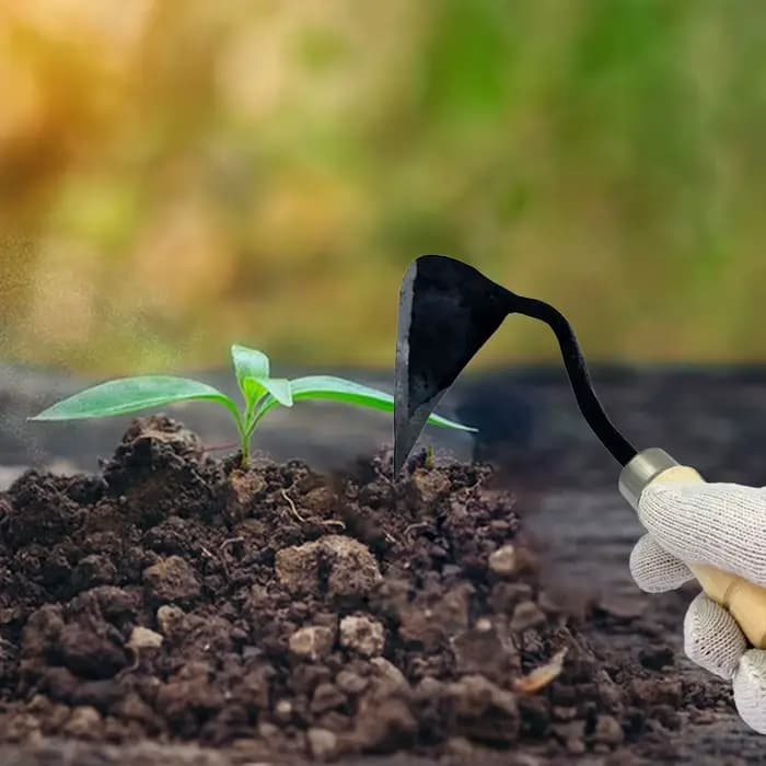 Houe de triangles de jardin incitée pour la plantation de légumes domestiques