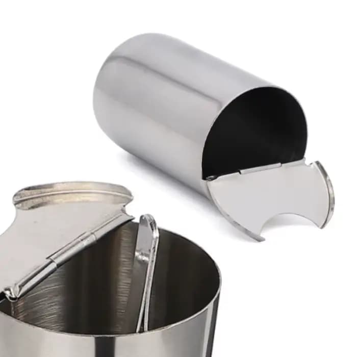 Bocal de Désinfection en Acier Inoxydable 304, Bouteille de 8cm, Pince à Épiler, Ciseaux, Baril de Rangement, Récipient de Stérilisation Médicale pour Clinique