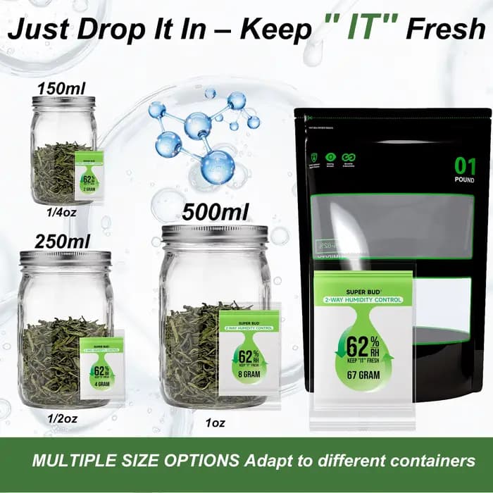 Sachets de contrôle d'humidité bidirectionnels 2g/4g/8g/67g