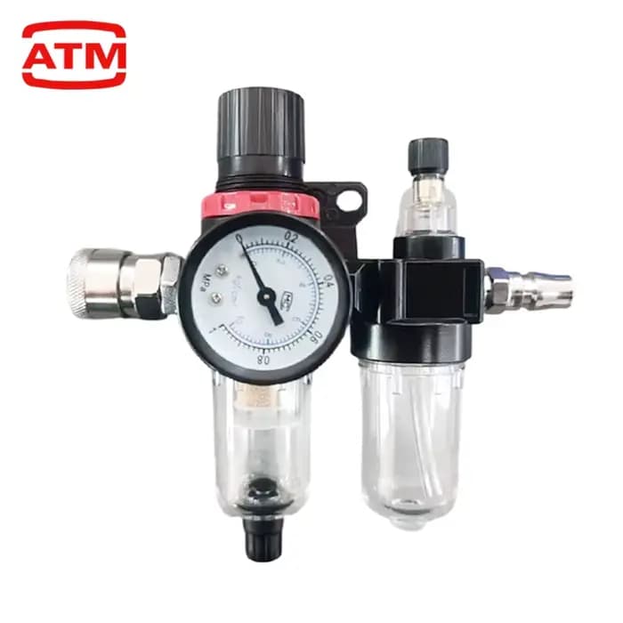 Unité de traitement d'air AFC2000 (AFR2000+AL2000) G1/4, séparateur d'huile et d'eau pour compresseur d'air, filtre-régulateur-lubrificateur FRL Uni