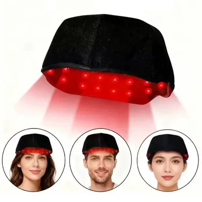 Chapeau de thérapie à la lumière rouge, capuchon de traitement LED proche infrarouge pour la croissance des cheveux, Relaxation de la tête, soulagement du cuir chevelu, dispositif de prévention de la 
