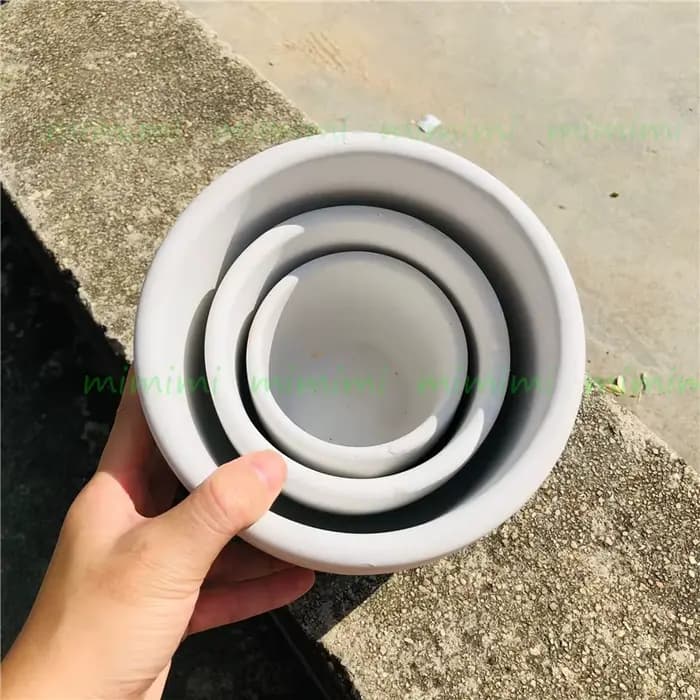 Moule rond en silicone pour pot de fleur en béton, grand moule en ciment, 15cm