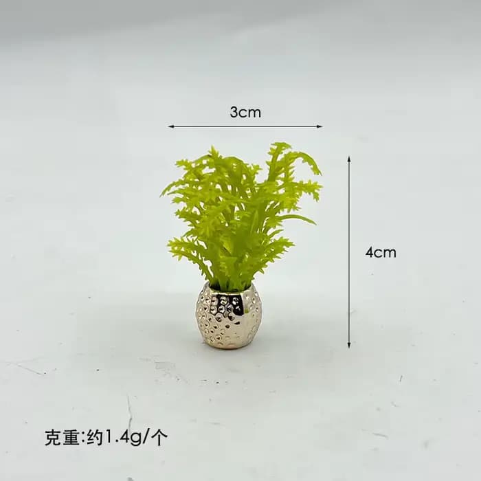 Mini plantes en pot pour maison de poupée 1:12