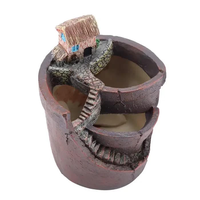 Pot de fleurs en résine en forme de maison pour plantes succulentes