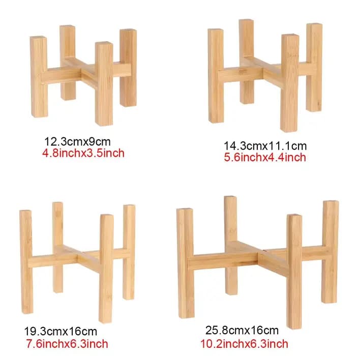 Support de pot de fleurs en bois pour intérieur et extérieur