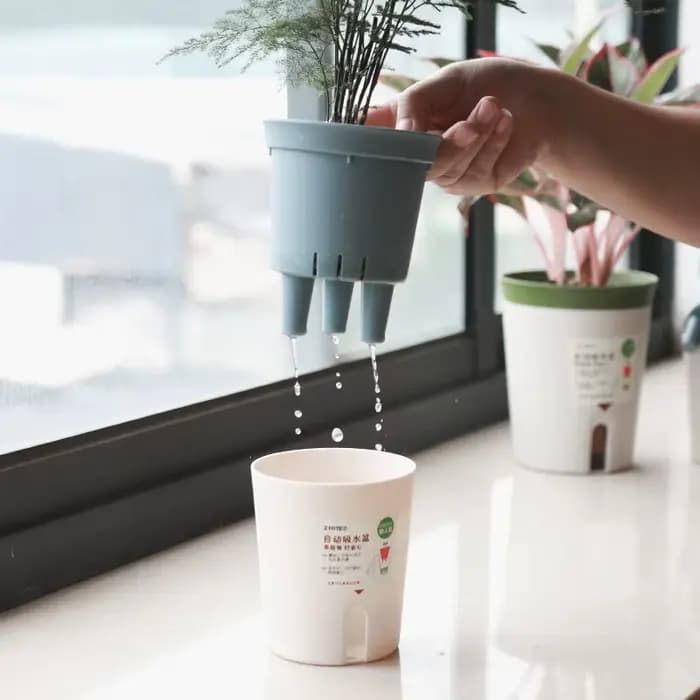 User inières rondes auto-arrosantes pour plantes d'intérieur et d'extérieur