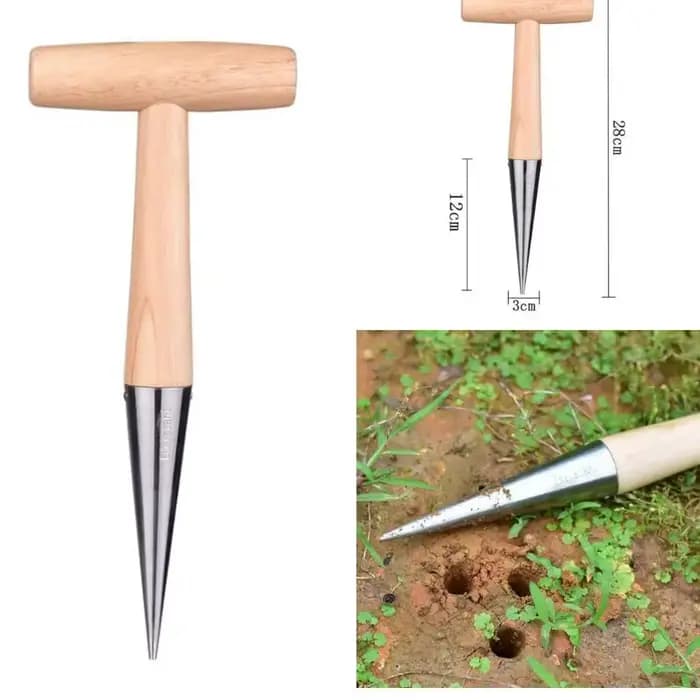 Outils de jardinage en bois pour la plantation de graines et d'ampoules