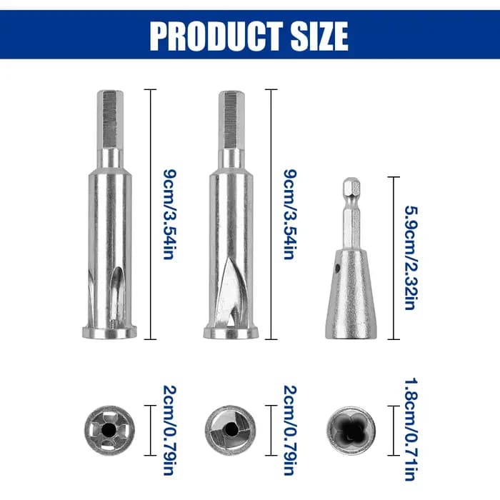 Lot de 3 outils multifonctions pour torsader les fils électriques, professionnels, économiques et durables, connecteur à torsion rapide, pour perceuse électrique, artefact d'électricien