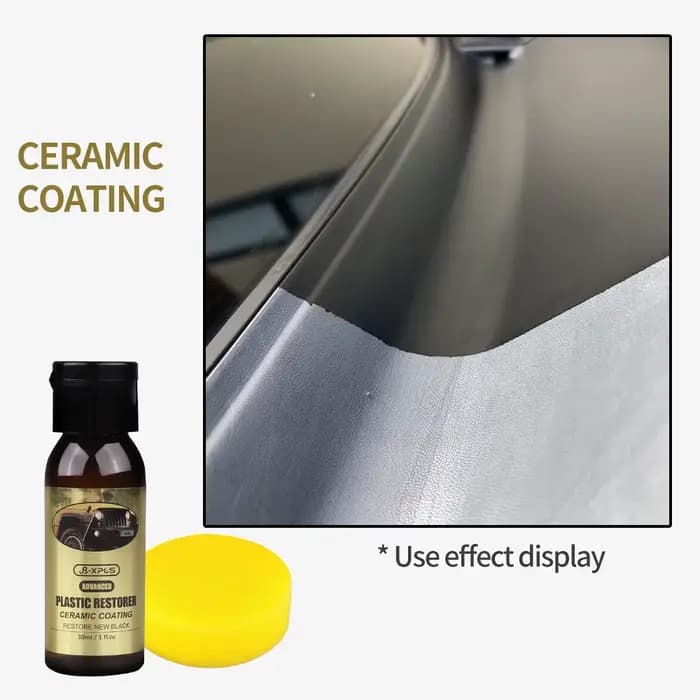 Revêtement céramique de restauration de plastique de voiture 2-3 ans, protection longue durée, réparation, blanchiment, brillance noire, garniture en plastique et soins en caoutchouc
