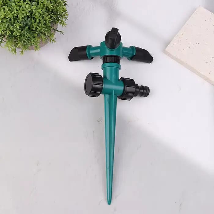 Arroseur de jardin rotatif inséré dans le sol, arroseur de pelouse pour cour, irrigation automatique à trois fourches, résistant à 360