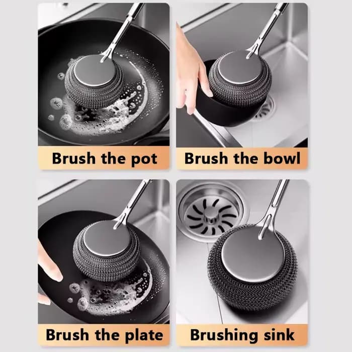 Brosse de Pot en acier inoxydable