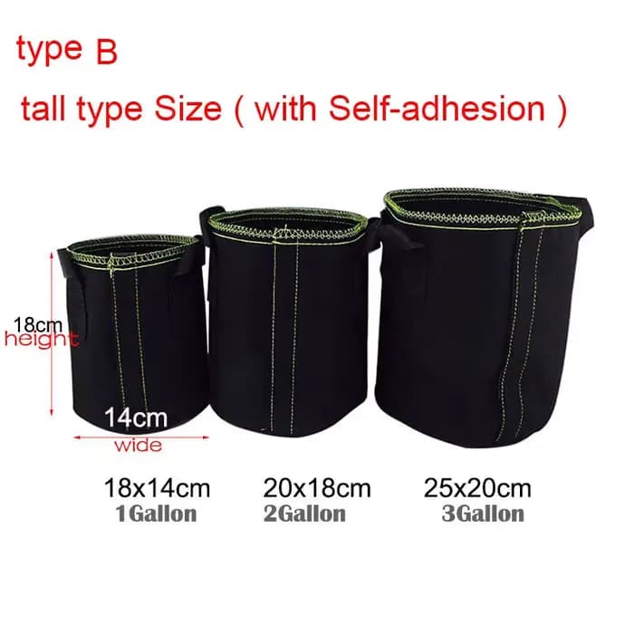 Sacs de culture de plantes 1/2/3 gallons