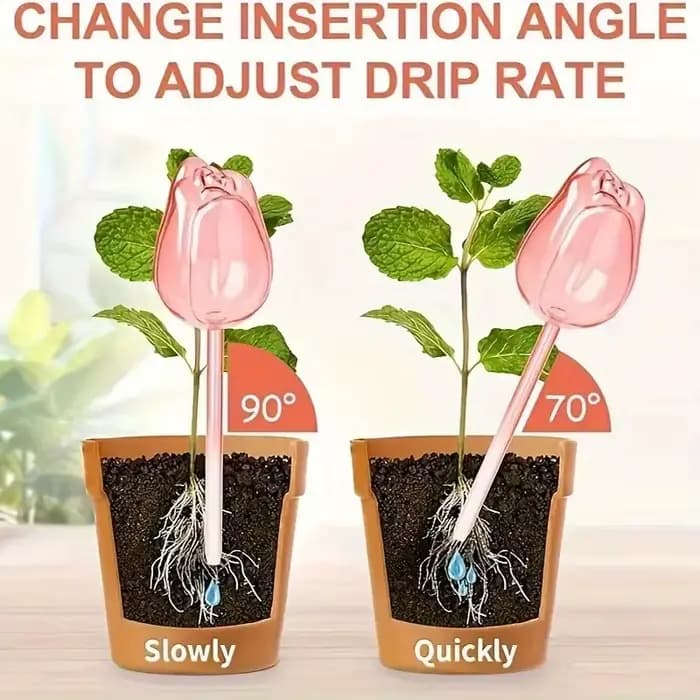 Boules d'arrosage pour plantes tulipes roses
