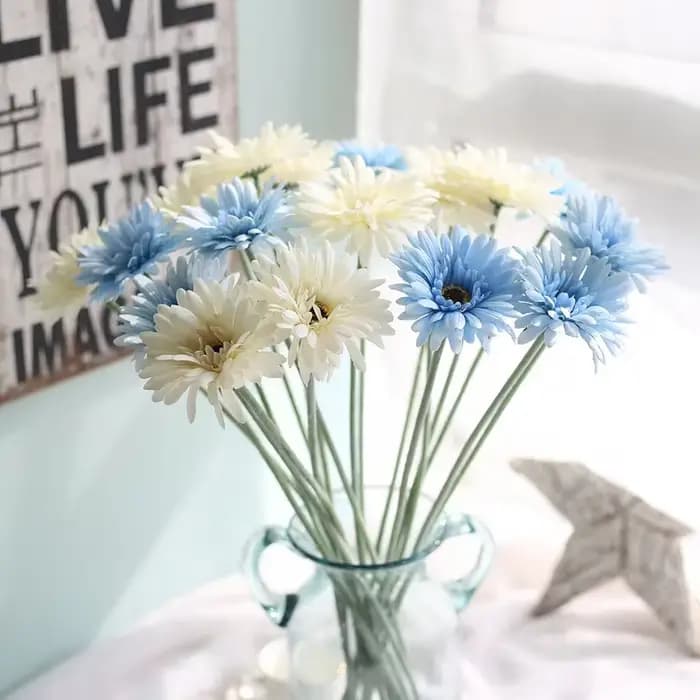 Branche de fleur artificielle Gerbera de 55 cm