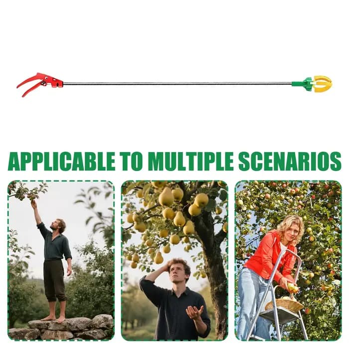 Cueilleur de fruits télescopique à trois griffes avec fonction de coupe de branches