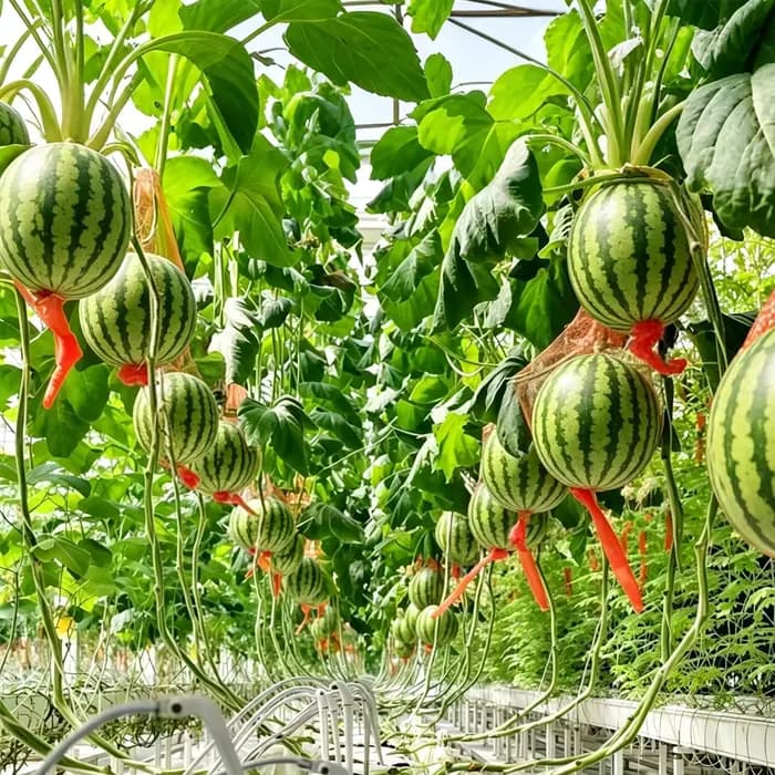 Sac de plantation et de suspension en filet plastique 3D pour melons, sac de transport pour matériel de jardinage et agriculture des légumes