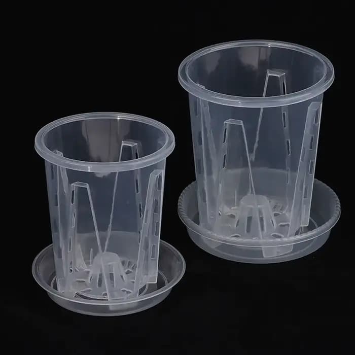 Pot de fleurs transparent respirant pour le contrôle des racines