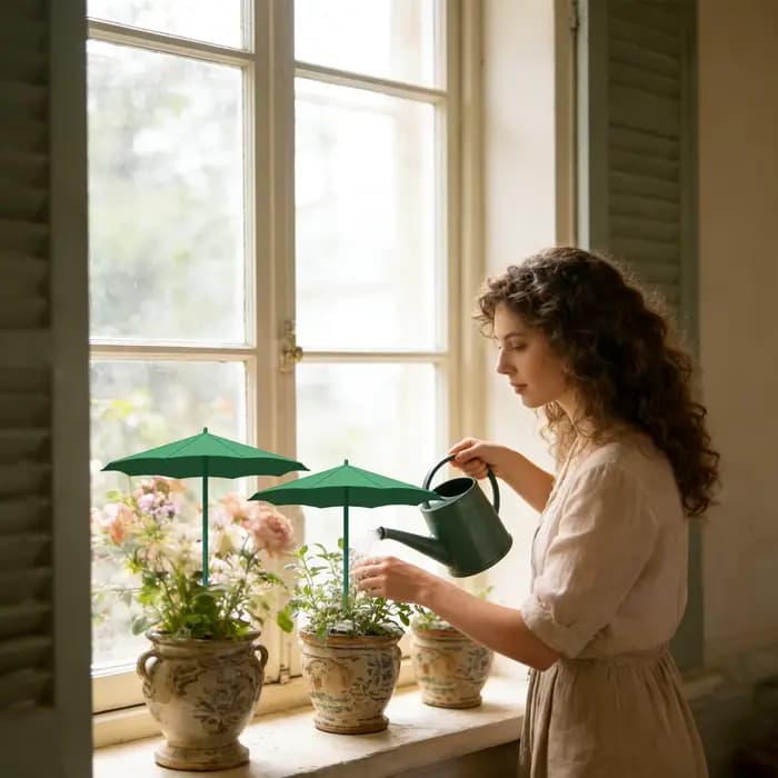 Lot de 3 Parasols pour Plantes, Protection Solaire UV pour Jeunes Pousses, Abri pour Plantes de Jardin, Balcon et Légumes