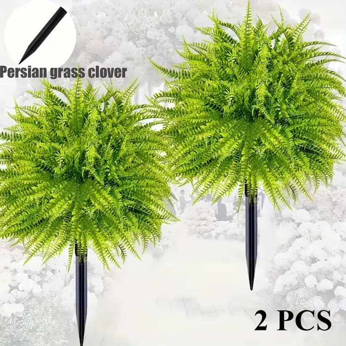 2 pièces - Plante artificielle de fougère de Boston réaliste de 44 cm
