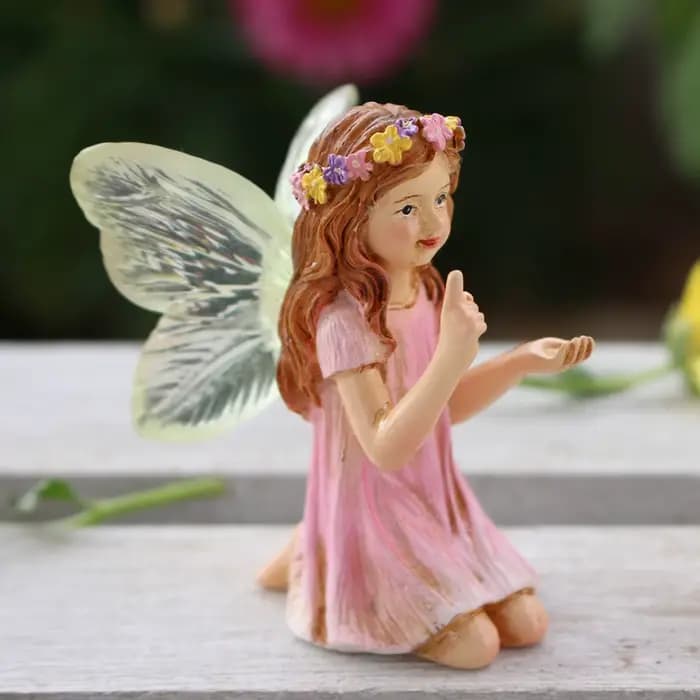 2 pièces mignon murmur fée jardin résine artisanat ornements de table, ornements de conte de fées jardin pelouse porche cour décor extérieur