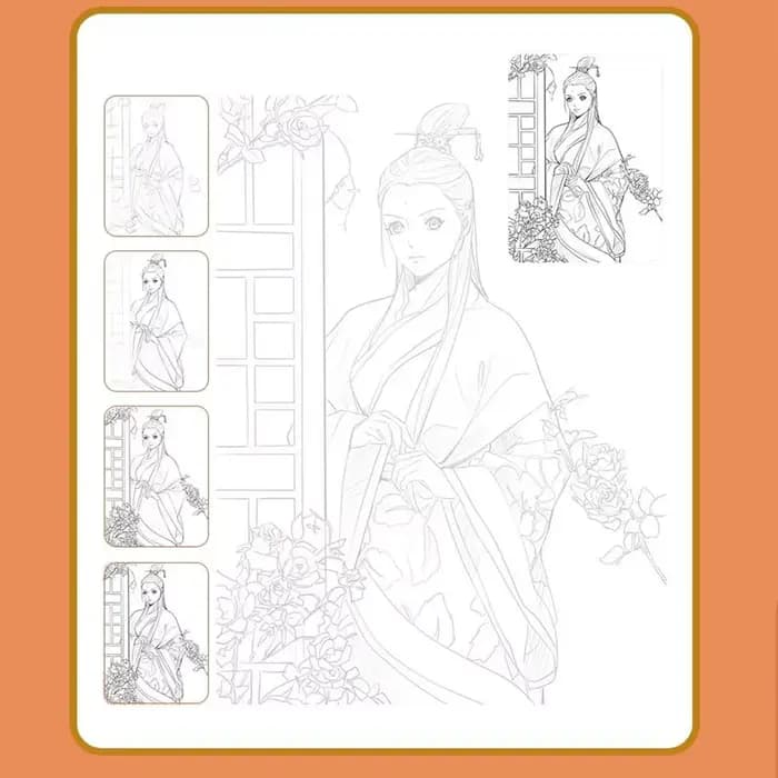 Personnages d'anime peint à la main tutoriel livre croquis bande dessinée fille garçon Art copie livre de pratique étude pratique dessin livre