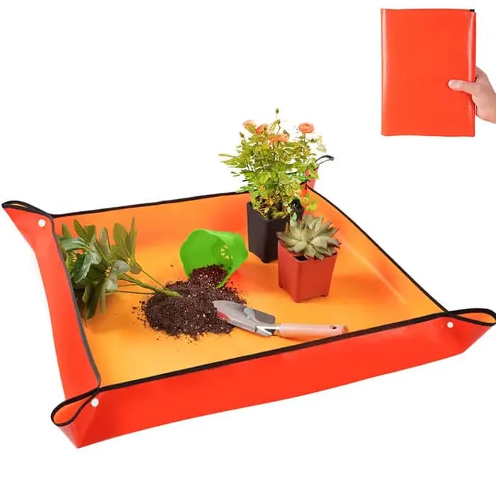 Tapis de plantation vert et jaune