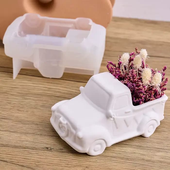 Pot de fleurs de plante de voiture 3D