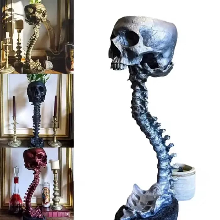 Ensemble de support de colonne vertébrale de jardinière de crâne