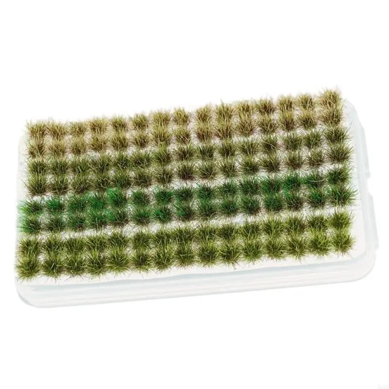 Ensemble modèles Terrain en touffes d'herbe statique, gazon artificiel pour paysage Train, paysage f
