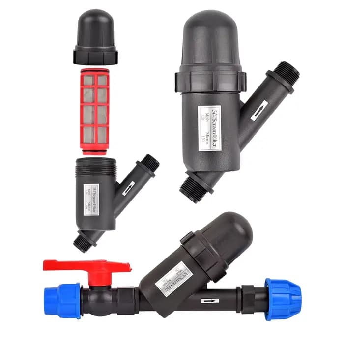 Filtre à eau avec raccordement, 120 mailles, 3/4 "1", adaptateur de Valve 25mm 32mm, système de pulv