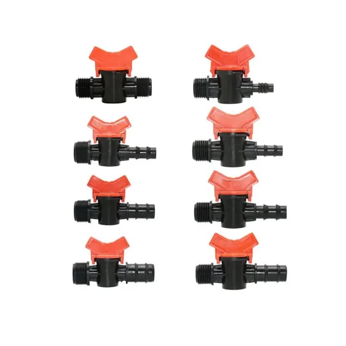 Mini Valve de tuyau barbelé 4/8/10/12/16/20/25mm, filetage 1/2 3/4 "x 1/4 3/8 1/2 3/4 1 pouce, conne