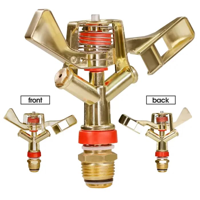 Arroseur à pulsation en métal à filetage mâle, alliage de zinc, culbuteur à 1/2 °, buse de pulvérisa