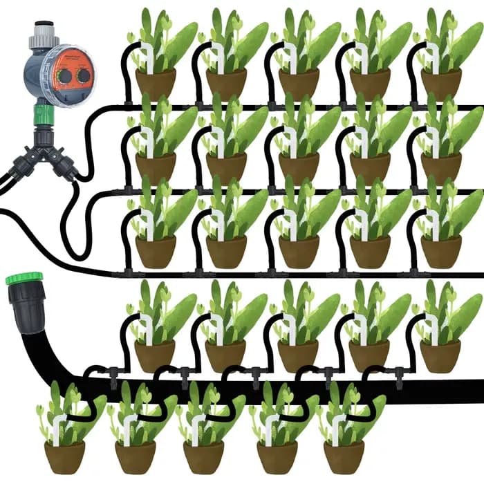 Goutteur de tuyau à courbure transparente, 25x flèche 1/4 en effet, 4/7mm, émetteur de goutte à gout