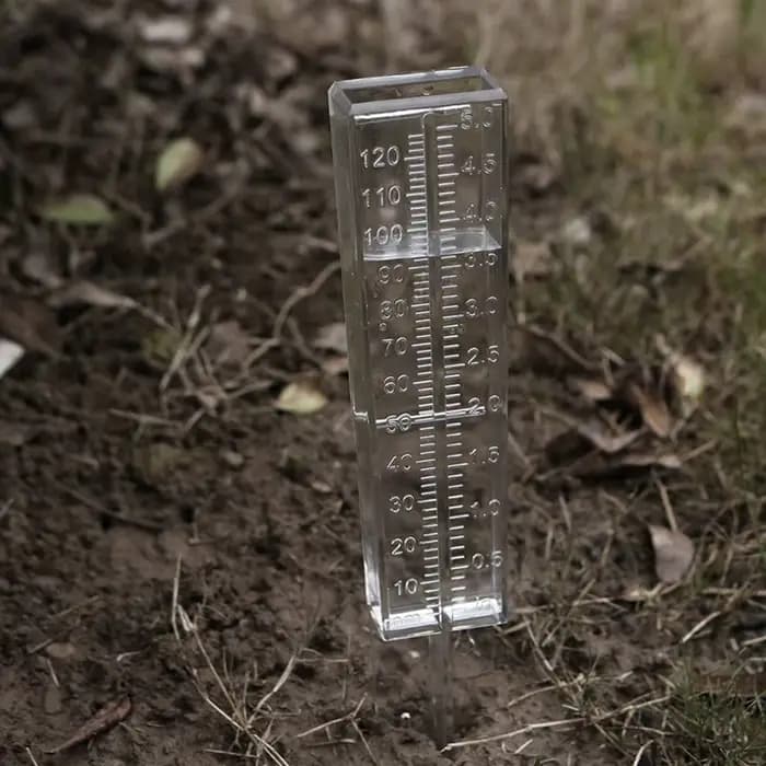 Dispositif de mesure de compteur d'eau de pluie en plastique transparent, pluviomètre, maison, plant