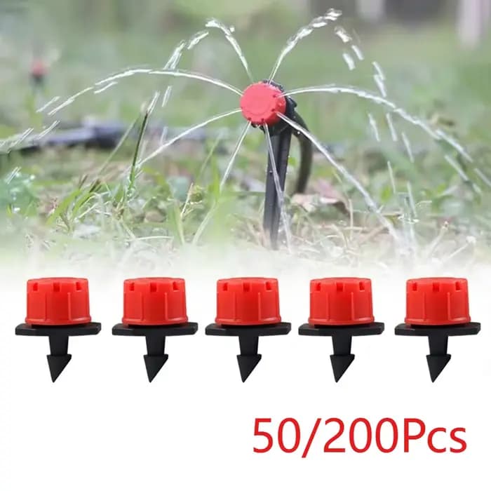 50/200 pièces Goutteurs émetteurs réglables 1/4'' pour micro-irrigation de jardin, pour système d'ar